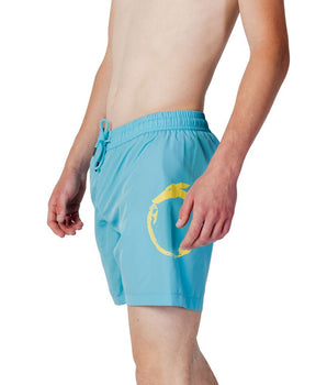 Trussardi Beachwear Blue Polyester Swim Shorts