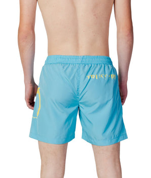 Trussardi Beachwear Blue Polyester Swim Shorts