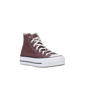 Converse Purple Fabric Platform Sneakers