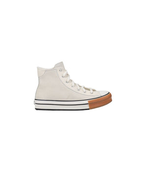 Converse Cream Leather High Top Sneakers