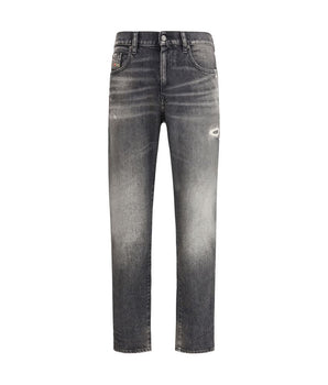 Diesel Gray Cotton Relaxed Fit Jeans