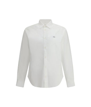 Prada White Fleece Wool Dress Shirt