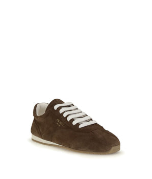 Prada Brown Calf Leather Bos Taurus Sneakers