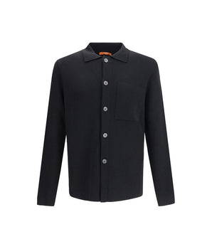 Cruna Black Fleece Wool Coat