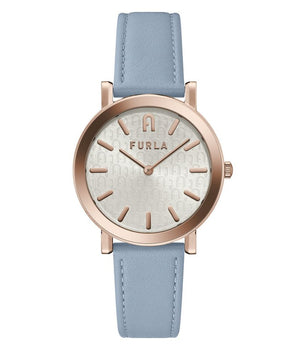 Furla Blue Leather Dress Watch