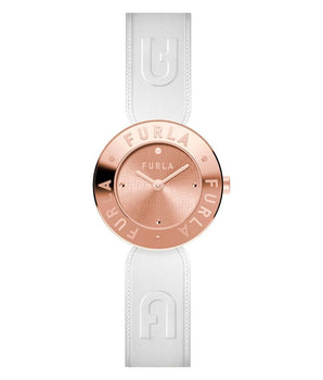 Furla White Leather Dress Watch