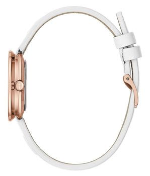 Furla White Leather Dress Watch