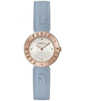 Furla Blue Leather Dress Watch