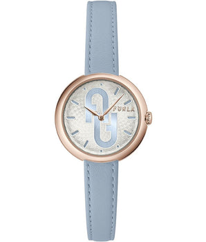 Furla Blue Leather Dress Watch