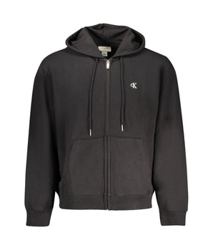 Calvin Klein Black Cotton Men's Sweatshirt Hoodie