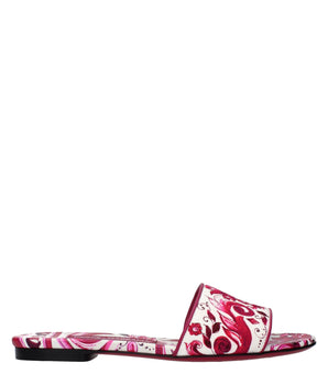 Dolce & Gabbana Pink Fabric Slippers