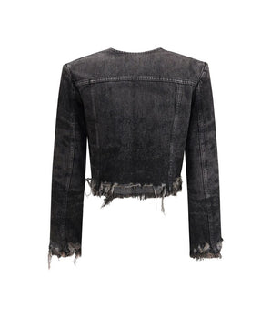 Diesel Gray Cotton Denim Jacket