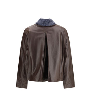 Marni Brown Leather Jacket