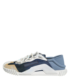Dolce & Gabbana Multicolor Lace Up Low Top NS1 Sneakers Shoes
