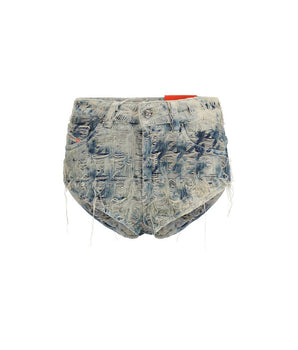 Diesel Light Blue Cotton Bermuda Shorts