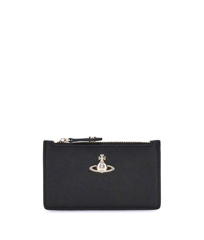 Vivienne Westwood Black Calf Leather Bos Taurus Wallet