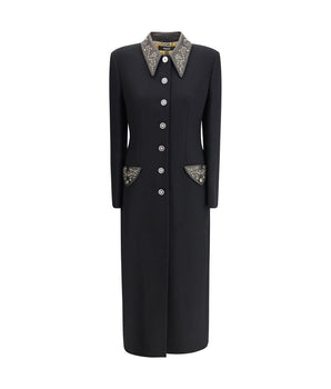 Versace Black Wool Coat