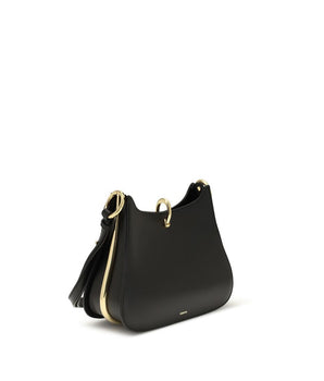 Rabanne Black Calf Leather Bos Taurus Shoulder Bag