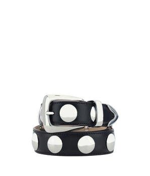 Khaite Black Calf Leather Bos Taurus Regular Belt