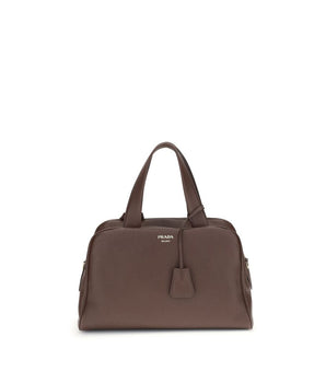 Prada Brown Calf Leather Bos Taurus Handbag