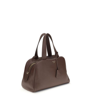 Prada Brown Calf Leather Bos Taurus Handbag