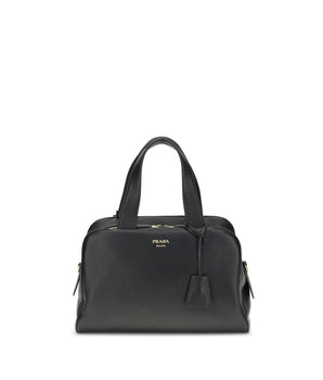 Prada Black Calf Leather Bos Taurus Handbag