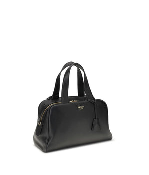 Prada Black Calf Leather Bos Taurus Handbag