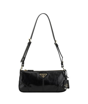 Prada Black Calf Leather Bos Taurus Shoulder Bag