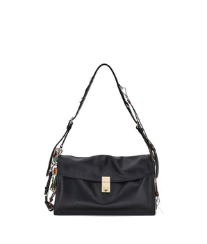 Prada Black Calf Leather Bos Taurus Shoulder Bag