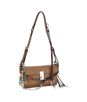 Prada Brown Calf Leather Bos Taurus Shoulder Bag