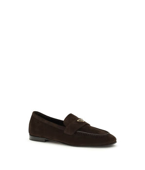 Prada Brown Calf Leather Bos Taurus Slip-On Loafers