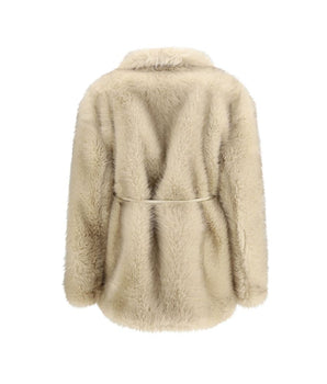 Max Mara Beige Polyester Coat