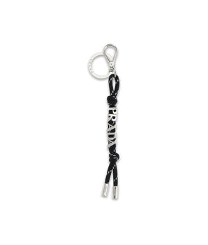 Prada Black Recycled Polyamide Keychain