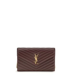 Saint Laurent Bordeaux Calf Leather Bos Taurus Wallet
