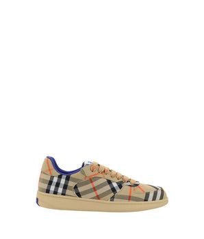 Burberry Beige Fabric Low Top Sneakers