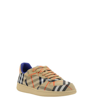 Burberry Beige Fabric Low Top Sneakers