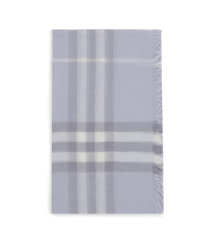 Burberry Light Blue Wool Scarf
