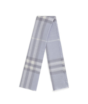 Burberry Light Blue Wool Scarf