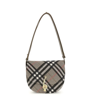 Burberry Gray Fabric Shoulder Bag