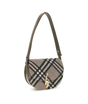 Burberry Gray Fabric Shoulder Bag