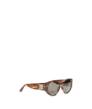 Balenciaga Brown Acetate Sunglasses