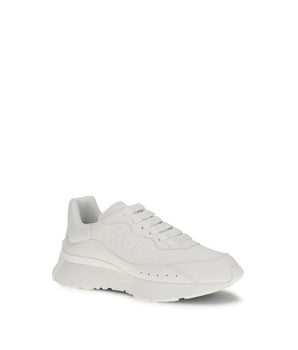 Alexander McQueen White Calf Leather Bos Taurus Chunky Sneakers