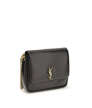 Saint Laurent Black Calf Leather Bos Taurus Shoulder Bag