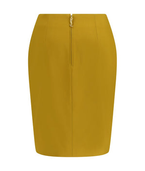 Saint Laurent Yellow Viscose Skirt