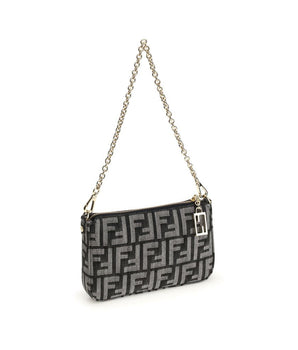 Fendi Blue Cotton Clutch Bag