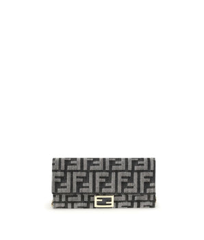 Fendi Blue Cotton Wallet