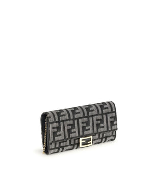 Fendi Blue Cotton Wallet