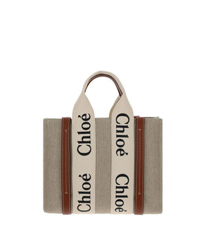 Chloé Brown Canvas Handbag