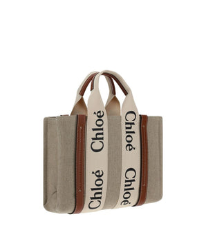 Chloé Brown Canvas Handbag