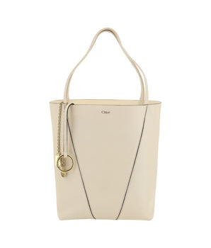 Chloé Cream Calf Leather Bos Taurus Shoulder Bag